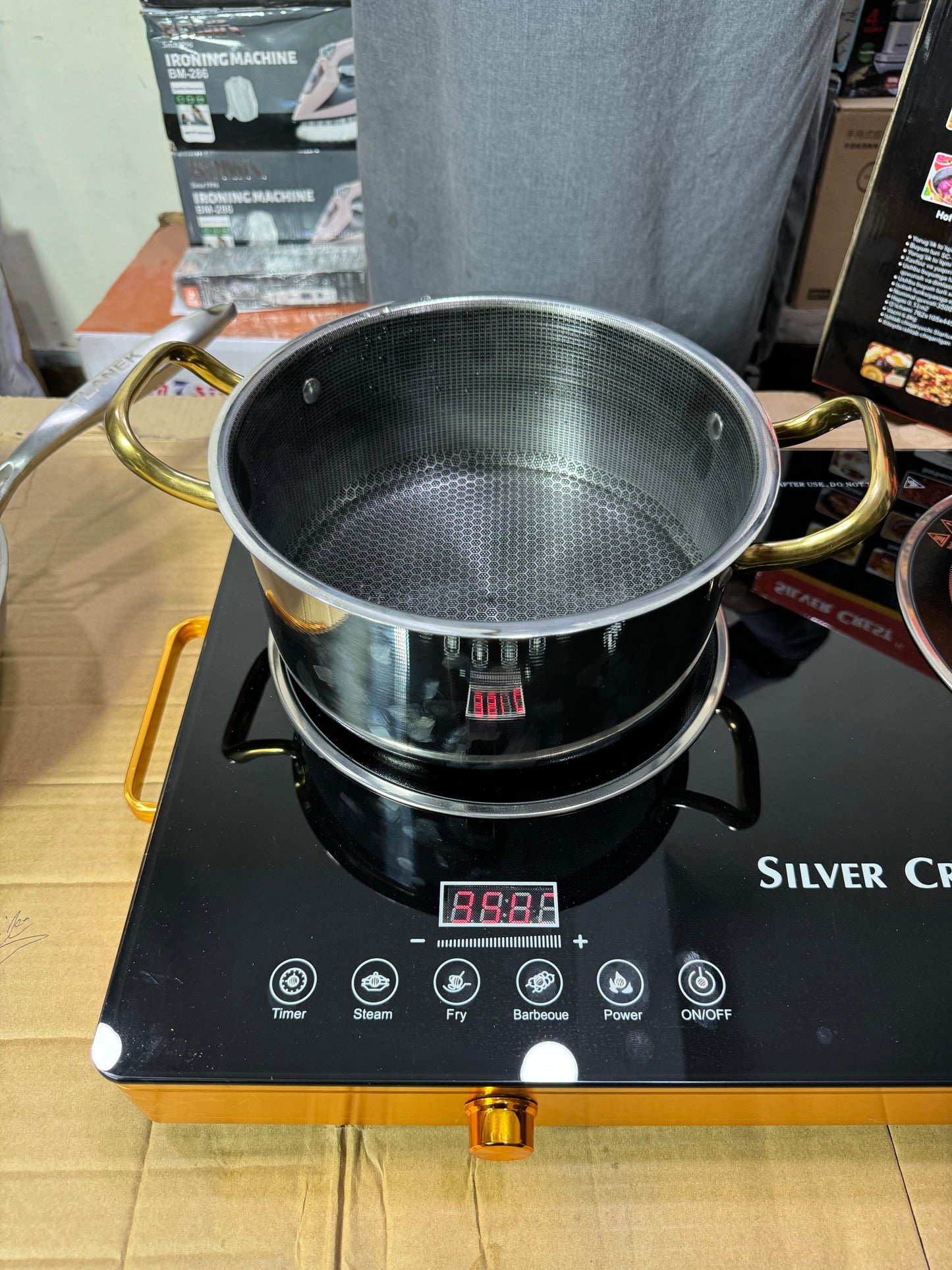 German lot 2 burner silver crest infrared cooker hot plate