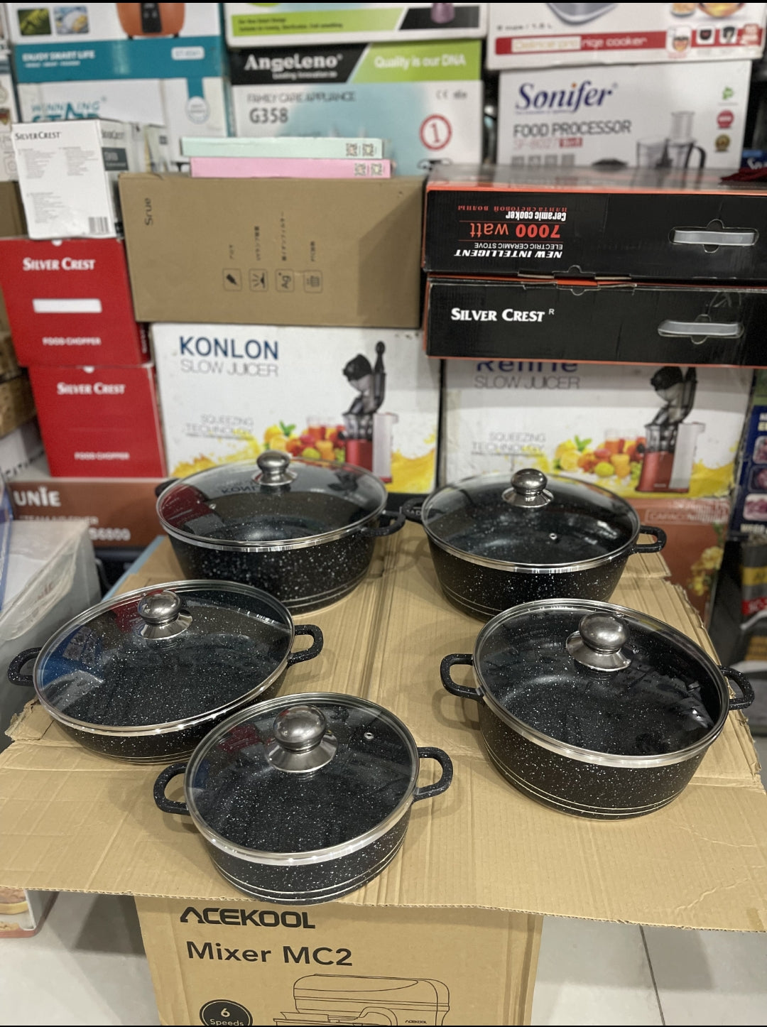 Original Bakhtchie Germany 10Pcs Granite Cookware Set