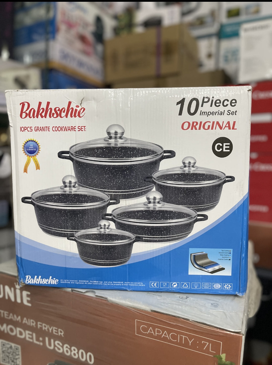 Original Bakhtchie Germany 10Pcs Granite Cookware Set