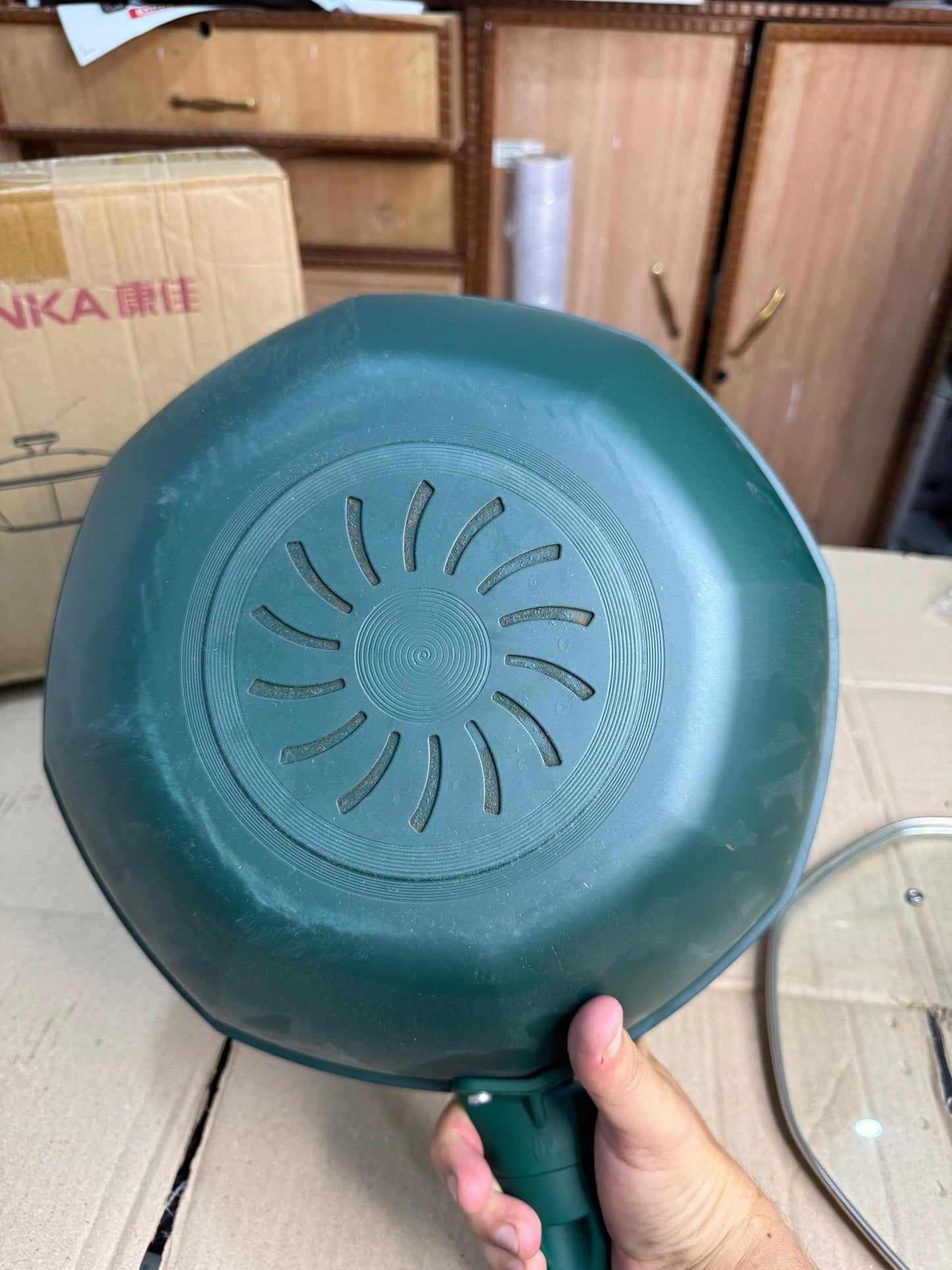 konka 32cm granite deep frypan