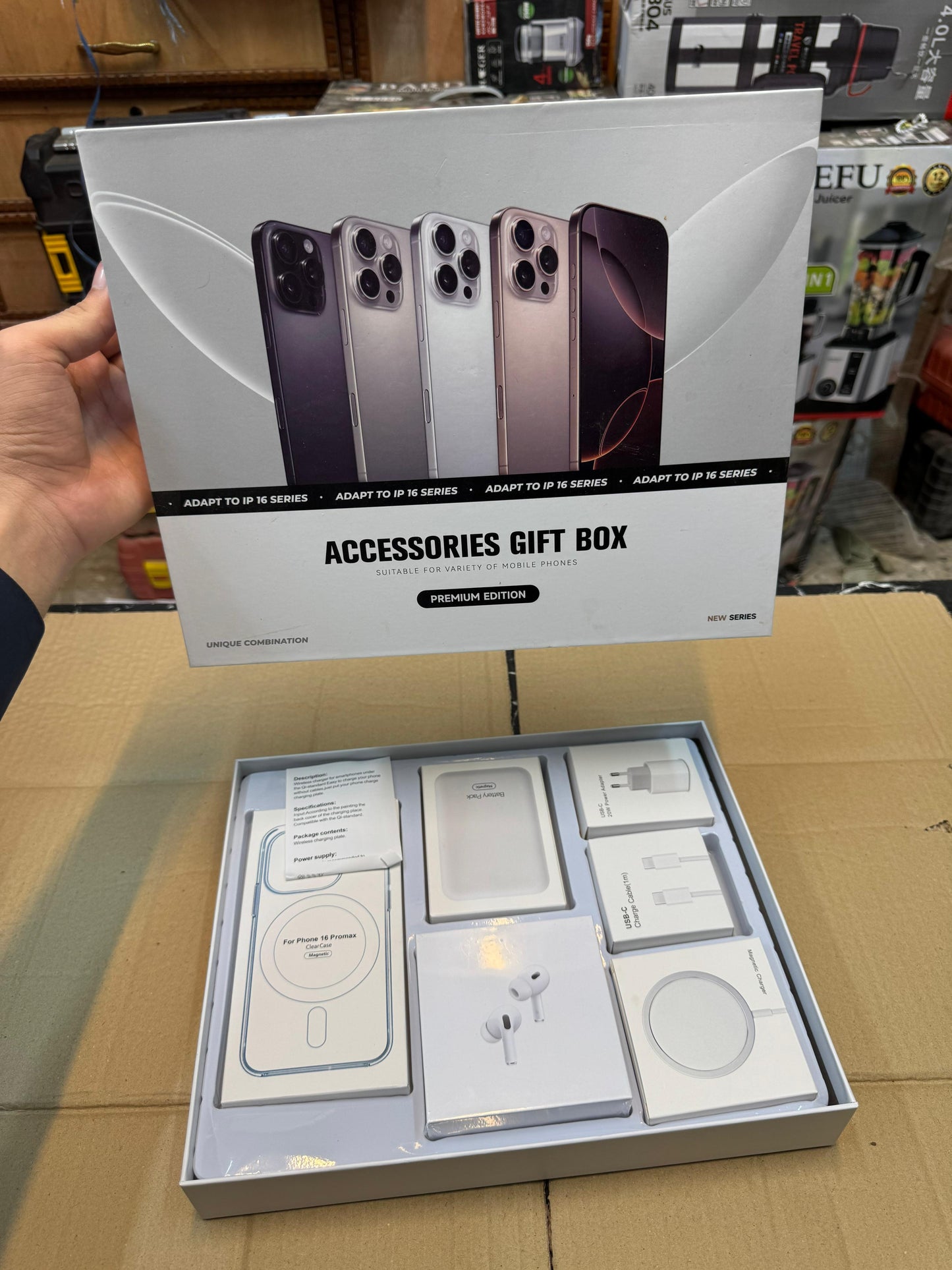 Ultimate 6-in-1 iPhone 16 Series Gift Box – MagSafe Power Bank, AirPods Pro 2 & More