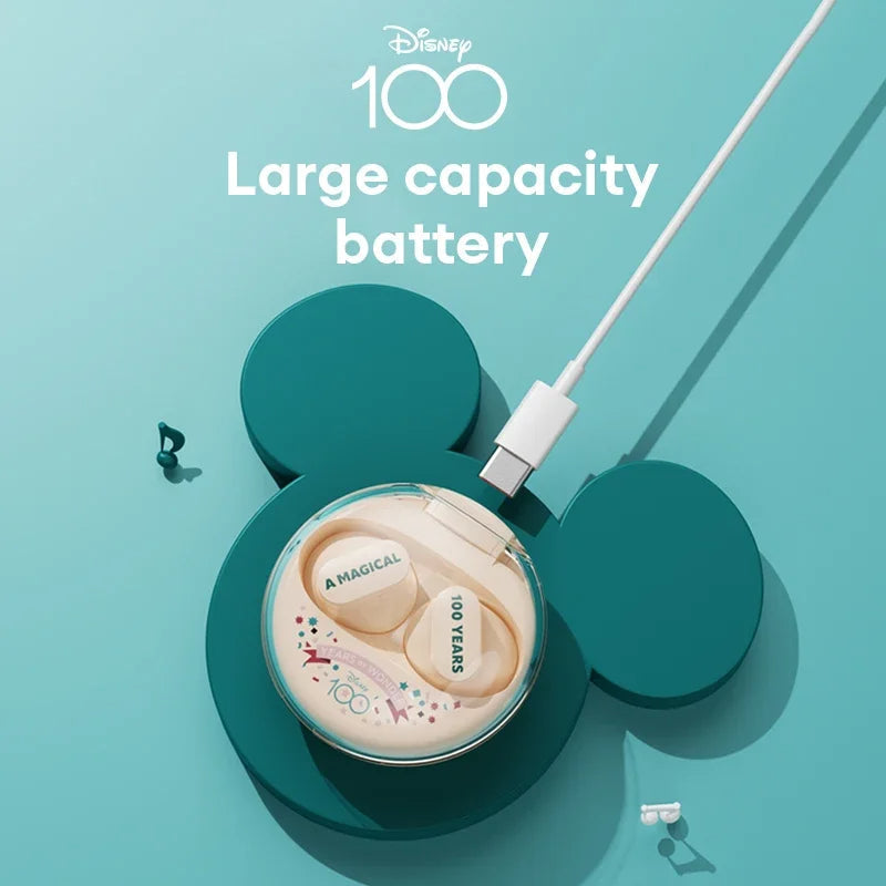 Choice Disney QS-T1 Earphone Bluetooth 5.3 Wireless Headphones Low Latency Earbuds HIFI Stereo Sound 100th Anniversary Model