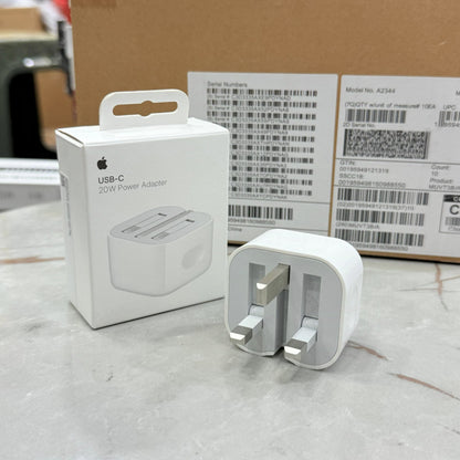 Genuine 20W USB-C Fast Charger for Apple Devices – UK Pin | Lot Imported