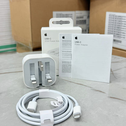 Genuine 20W USB-C Fast Charger for Apple Devices – UK Pin | Lot Imported